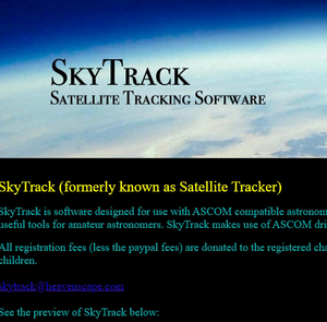 Heavenscape.com's Skytrack software for active optical satellite-tracking