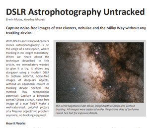 DSLR astrophotography untracked PDF tutorial