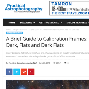 Practical Astrophotography’s crash course on calibration frames